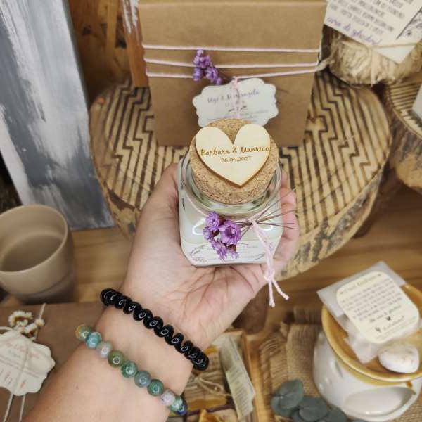 Candela artigianale in cera di soia